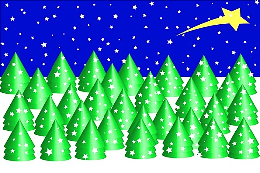 圣诞节,树林,背景,插画