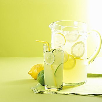 柠檬水,玻璃杯