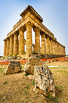 庙宇,塞利农特,古希腊,城市,遗迹,西西里,意大利