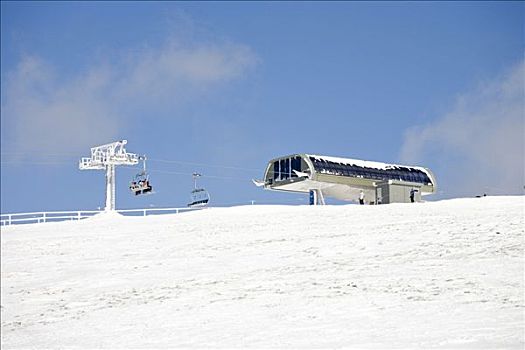 车站,空中缆椅,滑雪区,施蒂里亚,奥地利