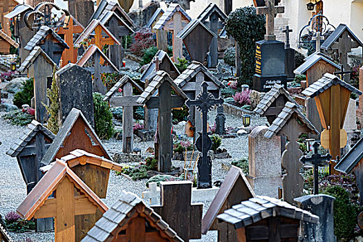 墓地,拉姆绍北贝希特斯加登,巴伐利亚,德国,欧洲