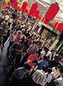 街道,食物,王府井,北京,中国