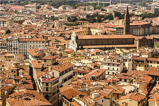 俯视,钟楼,历史,中心,佛罗伦萨,意大利