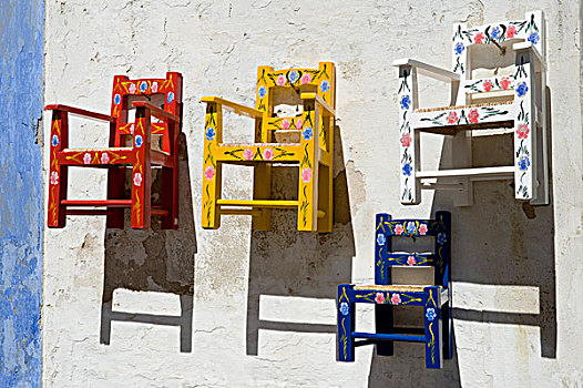 葡萄牙,椅子,涂绘,风格,户外,工艺,店