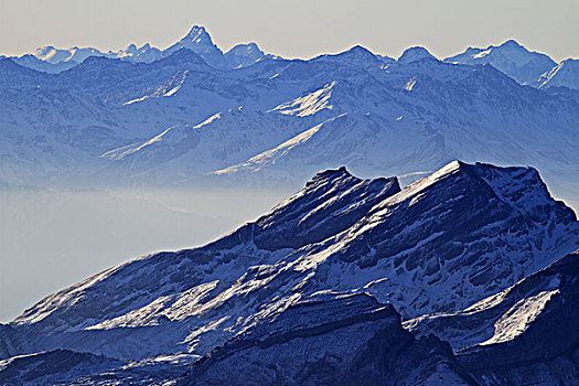 瑞士,阿彭策尔,高山,石头,山丘,风景,方向,东南部