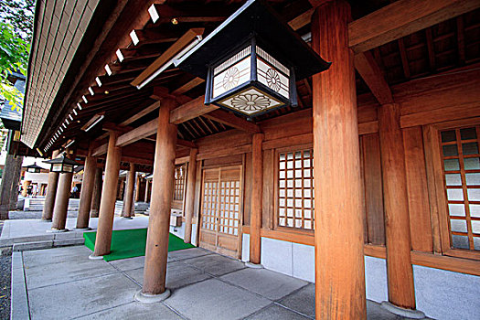 装饰,灯笼,线条,院落,北海道,札幌,重要,神社