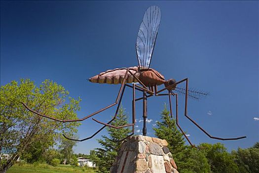 蚊子,雕塑,曼尼托巴,加拿大