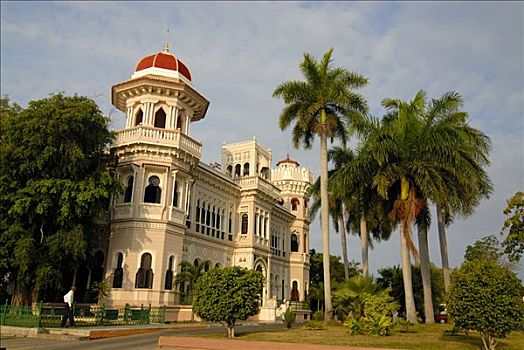 殖民建筑,古巴,皇家,手掌,摩尔风格,别墅,西恩富戈斯,加勒比海,美洲