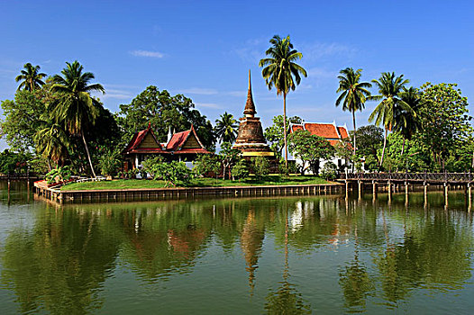 寺院,皮质带,素可泰,泰国,亚洲