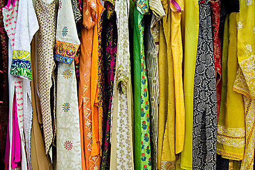 彩色,印度,服装