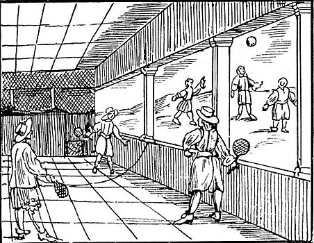 男青年,玩,形态,网球,16世纪,艺术家,未知