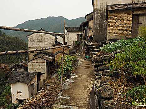 歙县山村村落民居