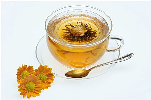 茉莉,花,茶杯