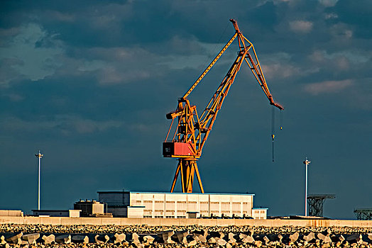 河北省秦皇岛市山海关工业码头建筑景观