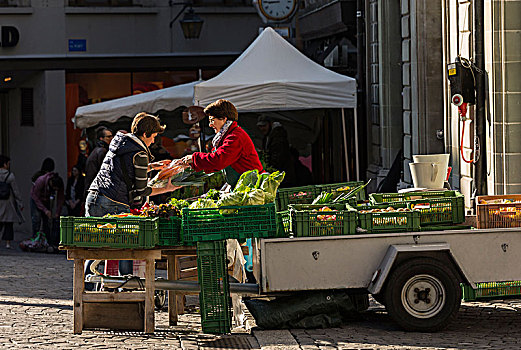 果蔬,市场,地点,洛桑,沃州,西部,瑞士