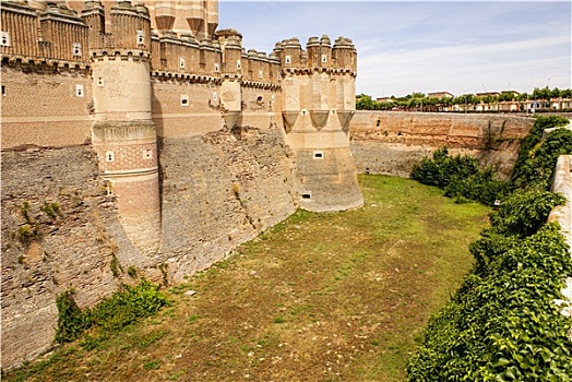 古柯,城堡,要塞,15世纪,塞戈维亚省,卡斯蒂利亚,西班牙