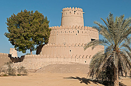 历史,要塞,堡垒,阿布扎比,阿联酋
