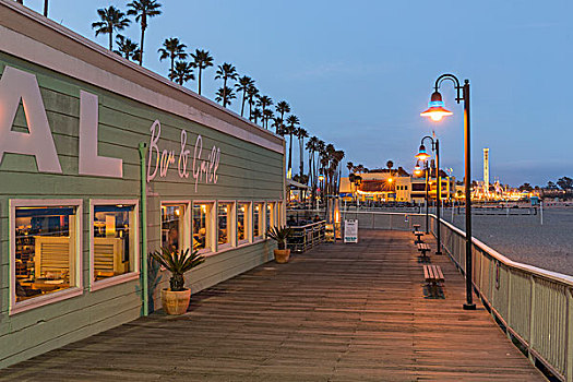 码头,木板路,加利福尼亚,美国