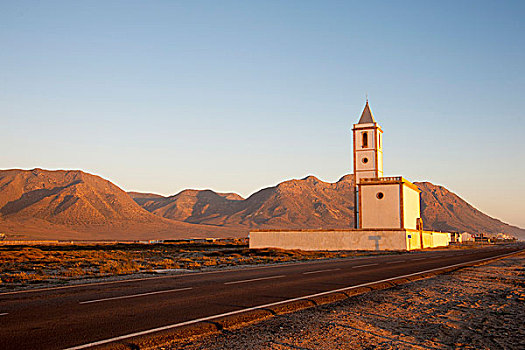 教堂,卡博地质公园,阿尔默里亚省,西班牙,欧洲