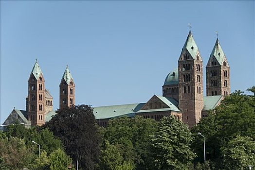 著名,古罗马,大教堂,施佩耶尔,莱茵兰普法尔茨州,德国,欧洲