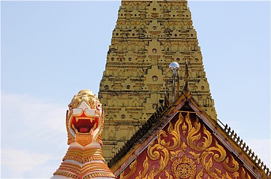 缅甸,庙宇,狮子,泰国