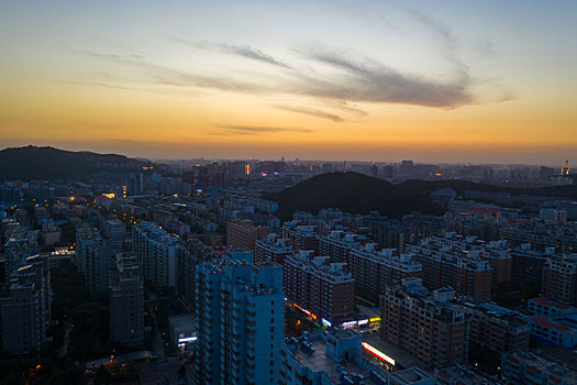 济南日落美景