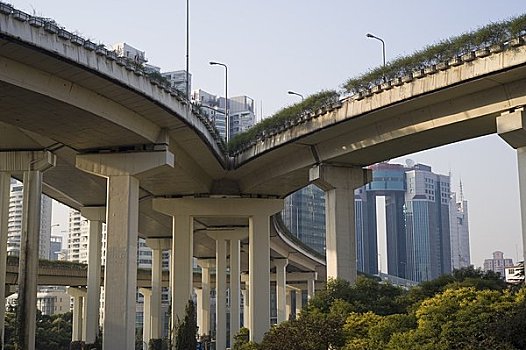 高架路,上海,中国