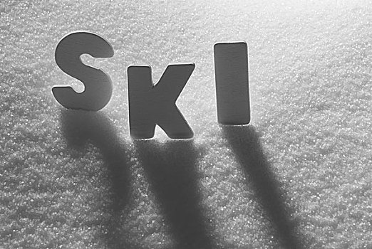 白色,文字,滑雪,雪