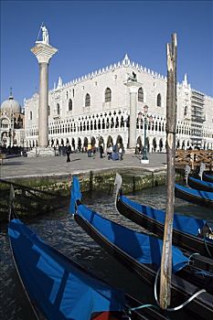 小船,宫殿,威尼斯,意大利