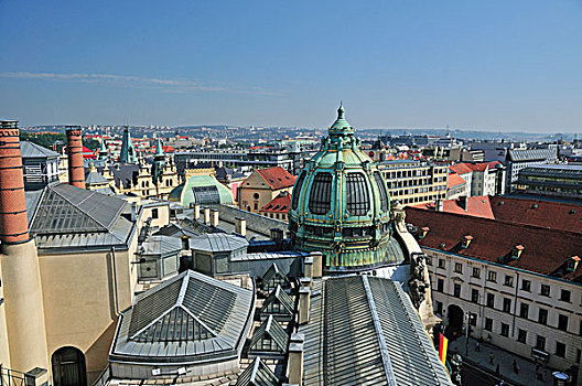 圆顶,建筑,市政建筑,艺术,风格,共和国广场,布拉格,波希米亚,捷克共和国,欧洲