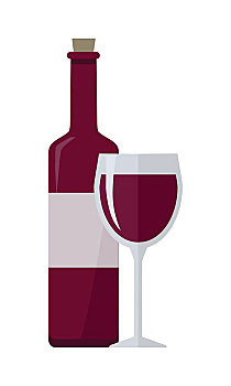 瓶子,红酒,玻璃杯,隔绝,白色背景,检查,旧式,葡萄酒,酿酒,概念,藤,象征,局部,序列,葡萄种植,制作,准备,物品,矢量