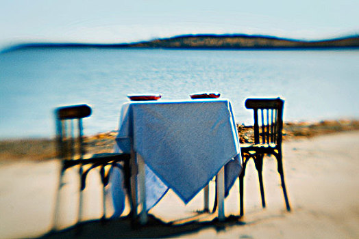 桌子,海边