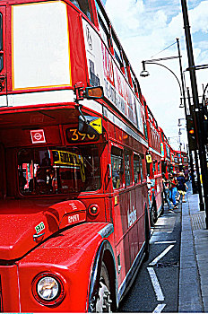 排,双层巴士,伦敦,英格兰