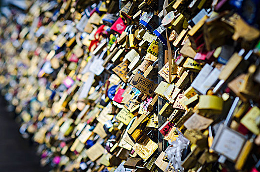 挂锁,喜爱,信息,线条,桥,巴黎,法国