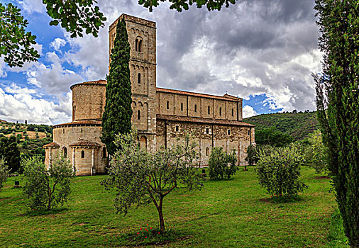 教堂,蒙大奇诺,托斯卡纳,意大利,欧洲