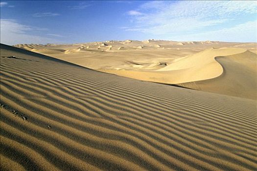 波纹,沙子,海洋,沙丘,秘鲁,海岸,靠近