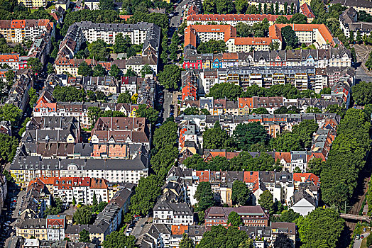 街道,住宅区,多特蒙德,鲁尔区,北莱茵威斯特伐利亚,德国