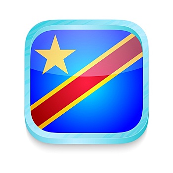 机智,电话,扣,刚果民主共和国,旗帜