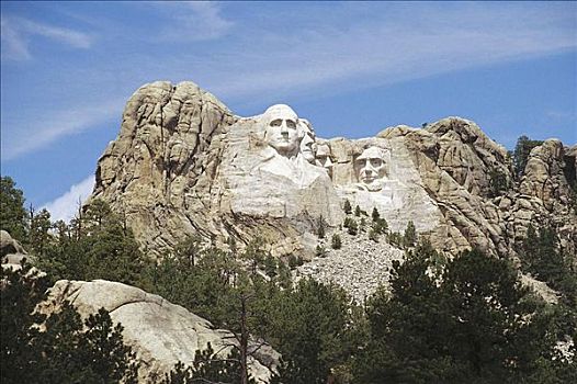 纪念建筑,石头,拉什莫尔山,总统山,达科他,美国,北美