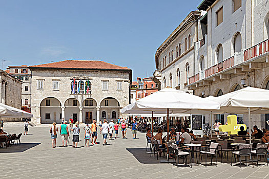 威尼斯人,市政厅,市场,普拉,伊斯特利亚,克罗地亚,欧洲