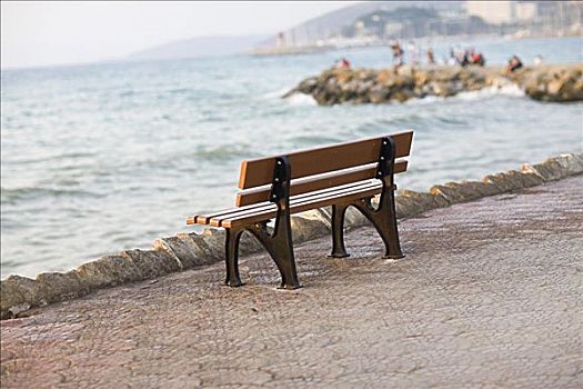 空,长椅,海边,以弗所,土耳其