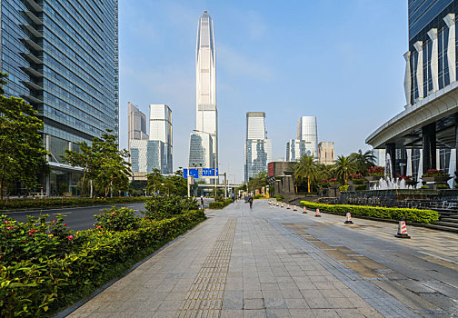 深圳街道和现代城市建筑