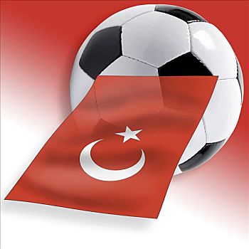 足球,土耳其,旗帜