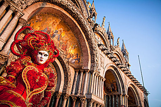 面具,威尼斯狂欢节,广场