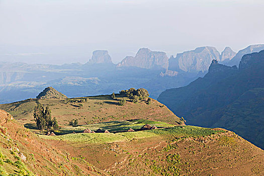 靠近,山,国家公园,埃塞俄比亚