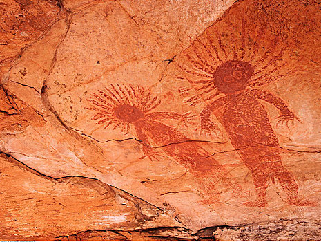 土著,岩石艺术,河,国家公园,北领地州,澳大利亚