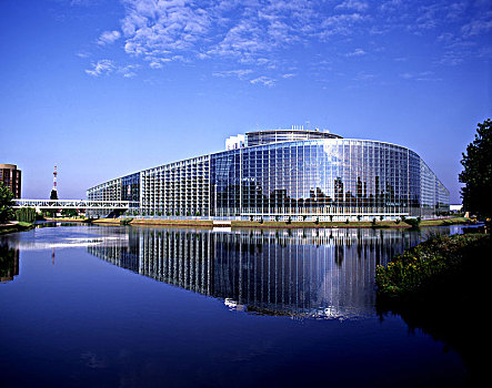 风景,欧洲议会,建筑,斯特拉斯堡,城市