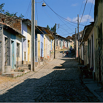 街道,特立尼达,古巴