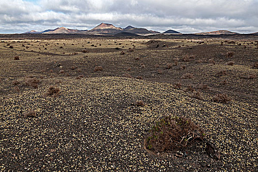 火山,火山地貌,蒂玛法雅国家公园,兰索罗特岛,加纳利群岛,西班牙,欧洲