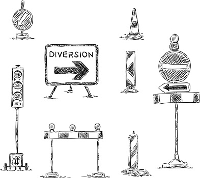 交通标志,施工